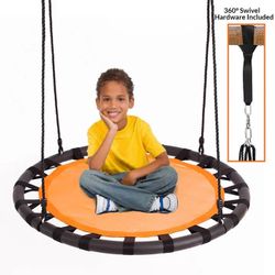 40" Tree Net Web Saucer Round Teslin Swing, Adjustable 71" - $35