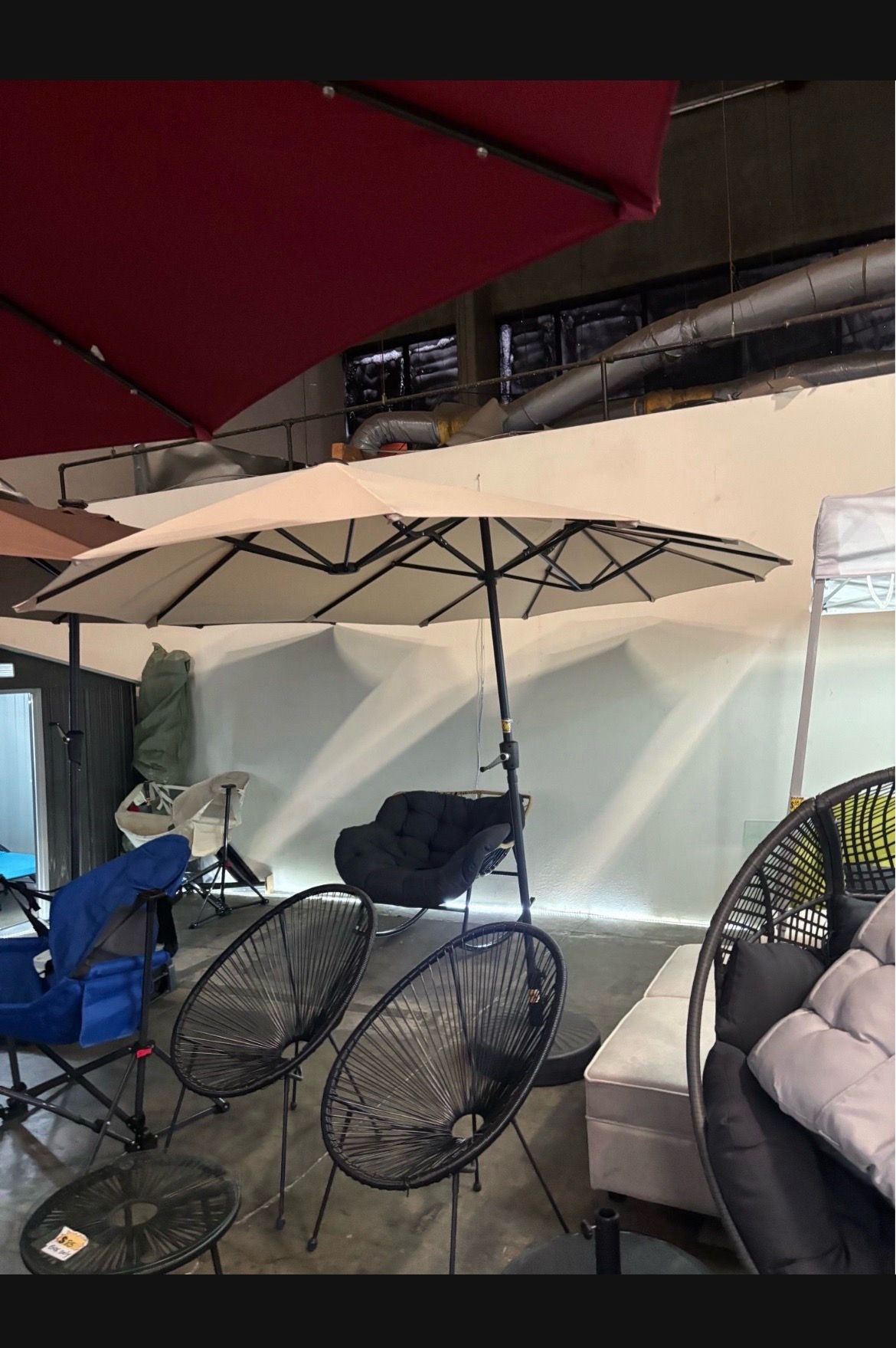 New 13ft Outdoor Double-Sided Rectangle Large Patio Umbrella (Base NOT Included)