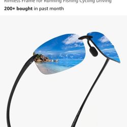 RIMLESS SPORT POLARIZED LIGHTWEIGHT FLEXIBLE SUNGLASSES 
