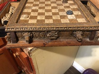 Aztec Chess And Checker Game 