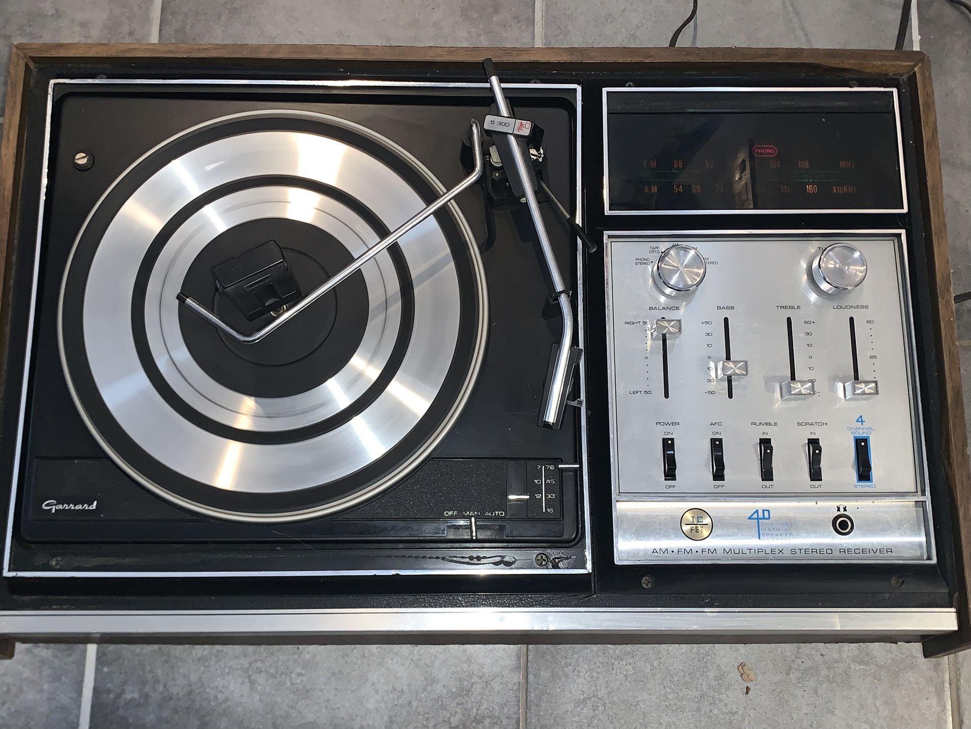 Garrard Turntable with AM/FM Stereo Receiver