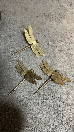 Brass dragonfly table decor