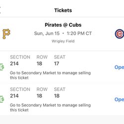 Pirates @ Cubs - June 15