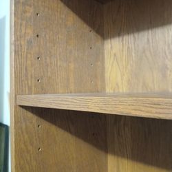 Solid Wood Bookcase, Adjustable Shelves 82" Tall