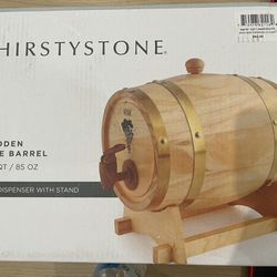 NEW! Wooden Wine Barrel- 2.65QT