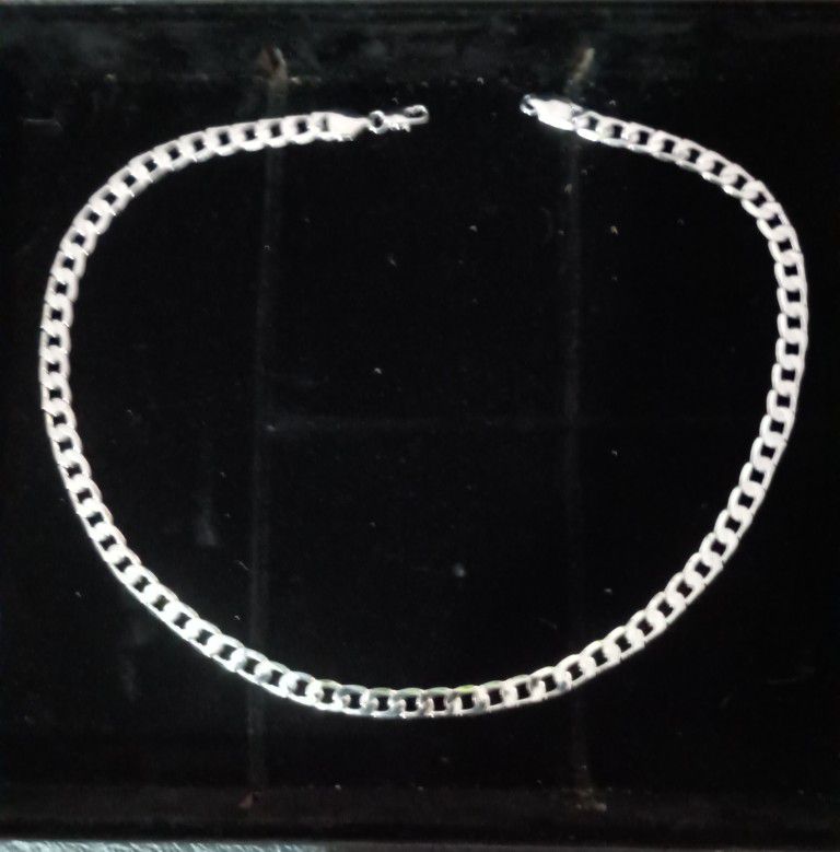 925 Sterling Silver Curb Link Chain 20 inches 8mm