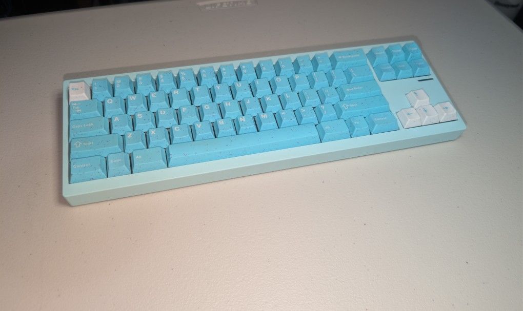 TKD Cycle 7 Custom Keyboard, WS Purquoise, SP Stars, Fully Built & Ready to Use