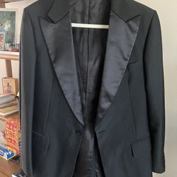 Men’s Black Suit / Dinner Jacket with Satin Lapels - Never Worn