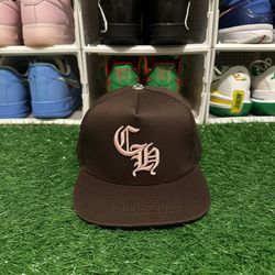 chrome hearts snapback hat brown/pink CH