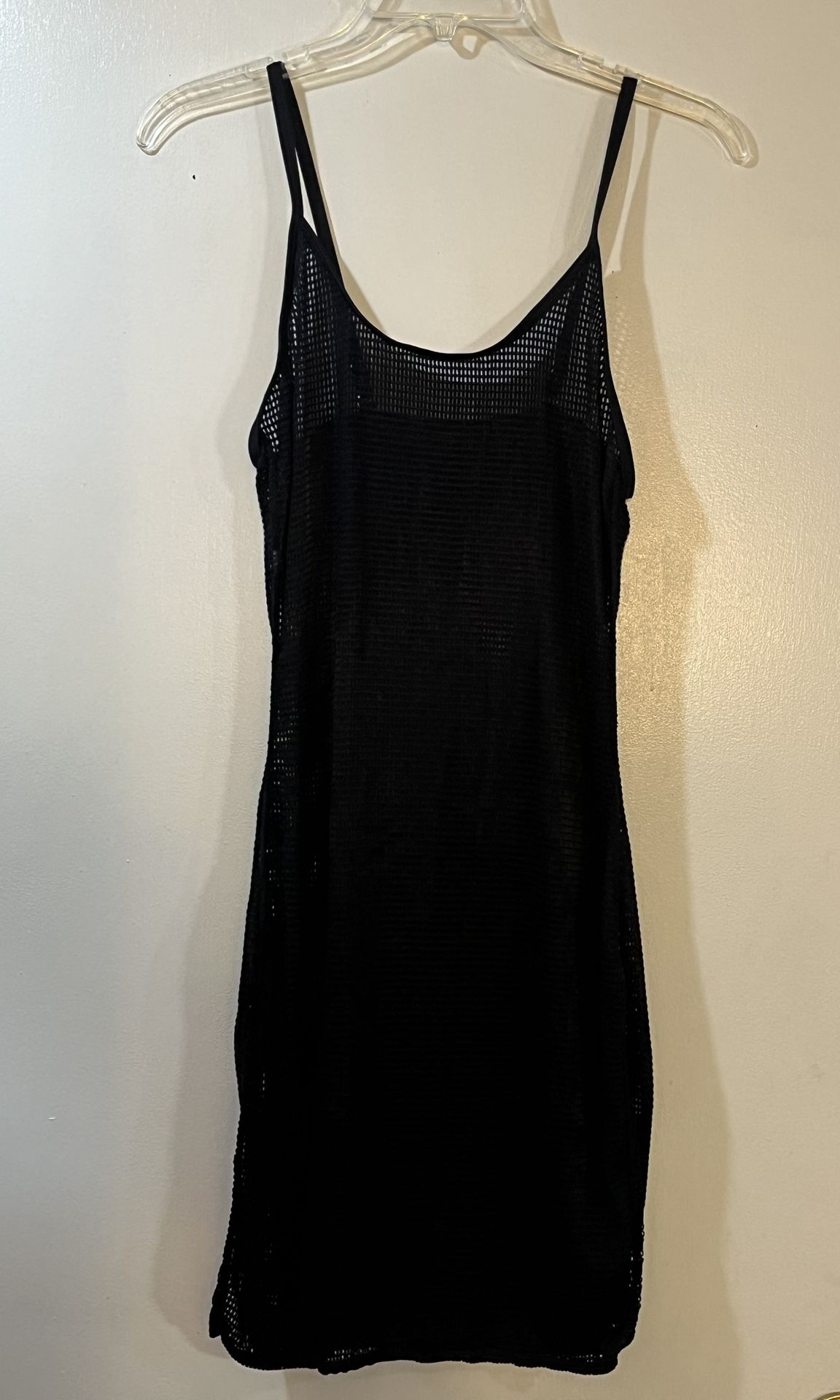Women’s Black See Through Beach Coverup Sz Small