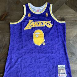 Bape X Lakers X Mitchell & Ness Jersey Size XL