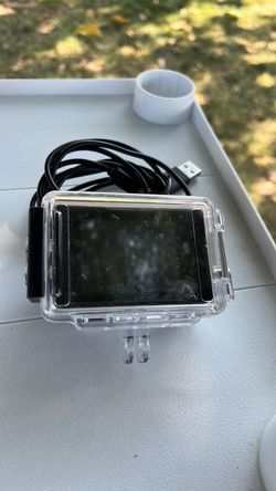 Action Camera in Waterproof Housing with USB Cable