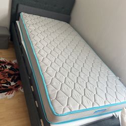 Twin Headboard, Bed Frame & Mattress