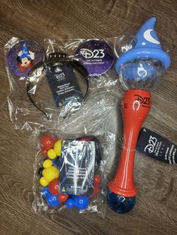 Disney D23 (2024) Light Up/Glow Mickey Ears, Wand, & Necklace Bundle - NEW #2