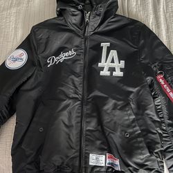 Dodgers Alpha Bomber Jacket BLACK