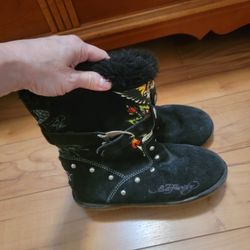 Ed Hardy Boots Girls Size 3 / Ladies 5 