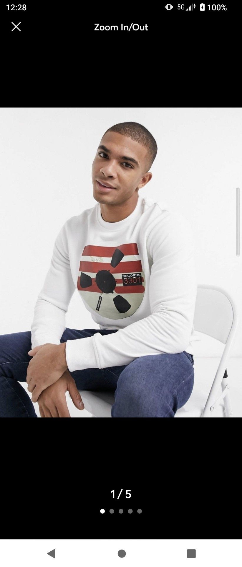 G-Star record reel graphic crew neck sweatshirt Size M