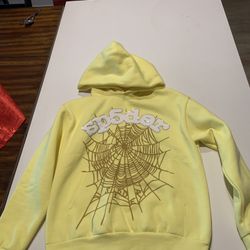 Yellow SP5DER hoodie Rep Size Medium