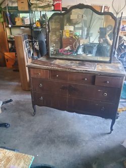Antique dresser with mirror