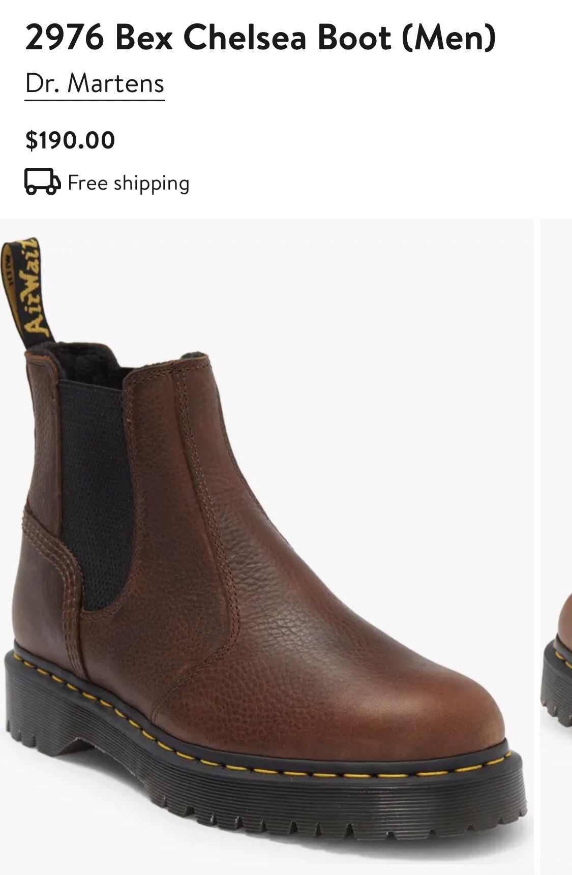 Dr Martens 2976 FL Leather Chelsea Boots Size 9Men/Size 8 Women