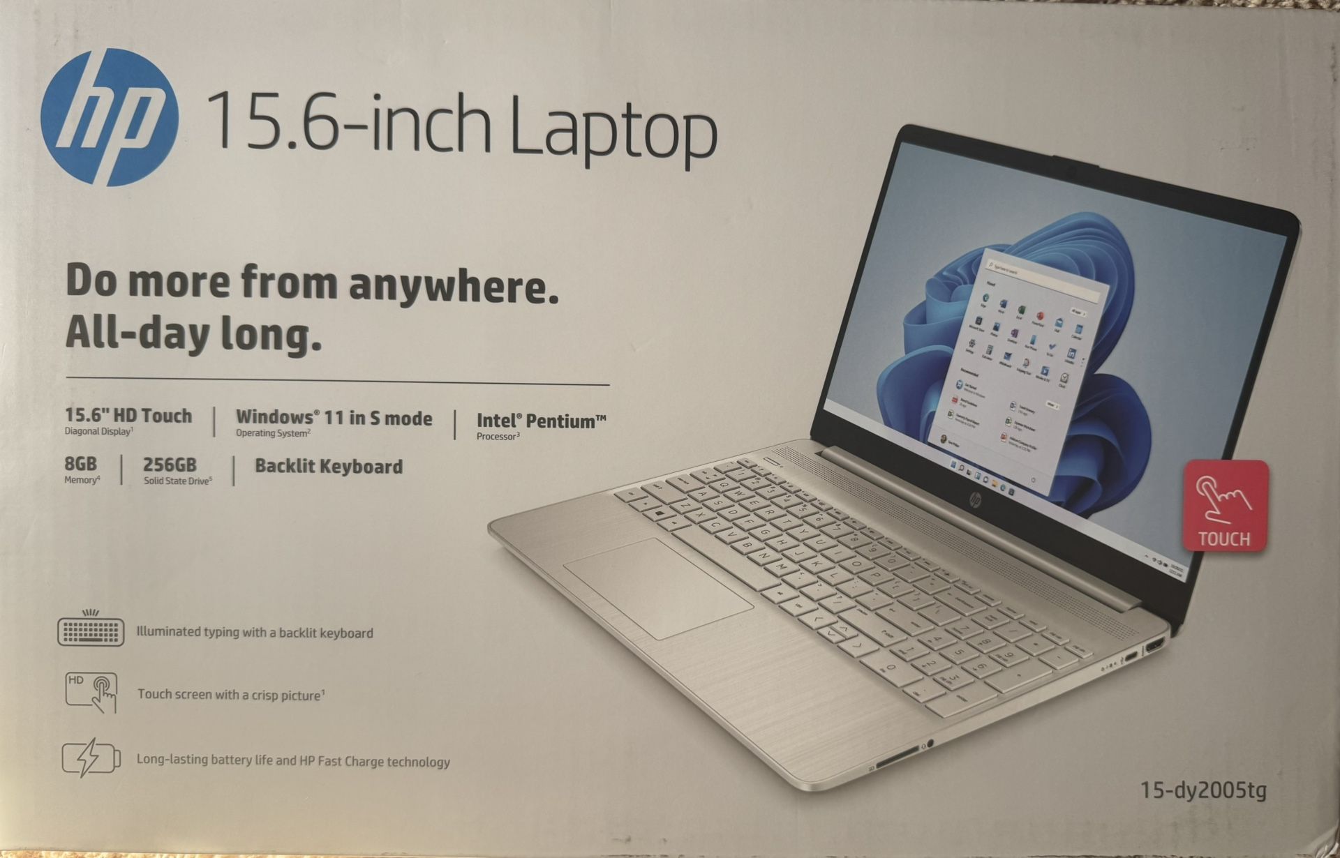 HP 15.6” TOUCHSCREEN LAPTOP -DY2005TG