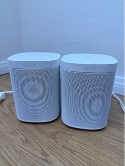 White Sonos One SL speaker pair