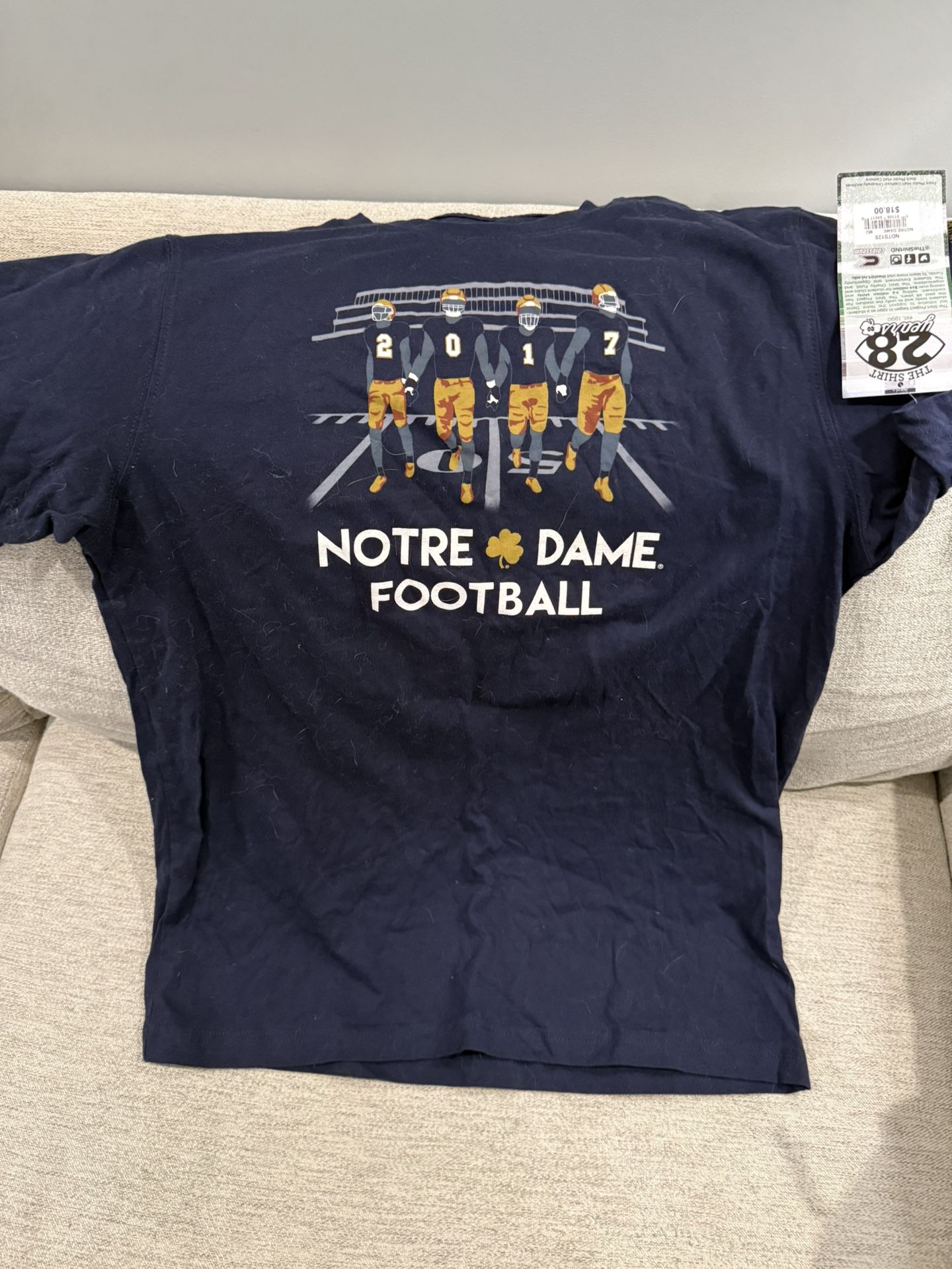 Notre Dame Football T-shirt - Tag Attached