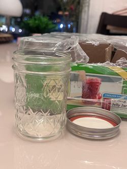 Quilted Crystal Jelly  Jars -  11 pack NEW