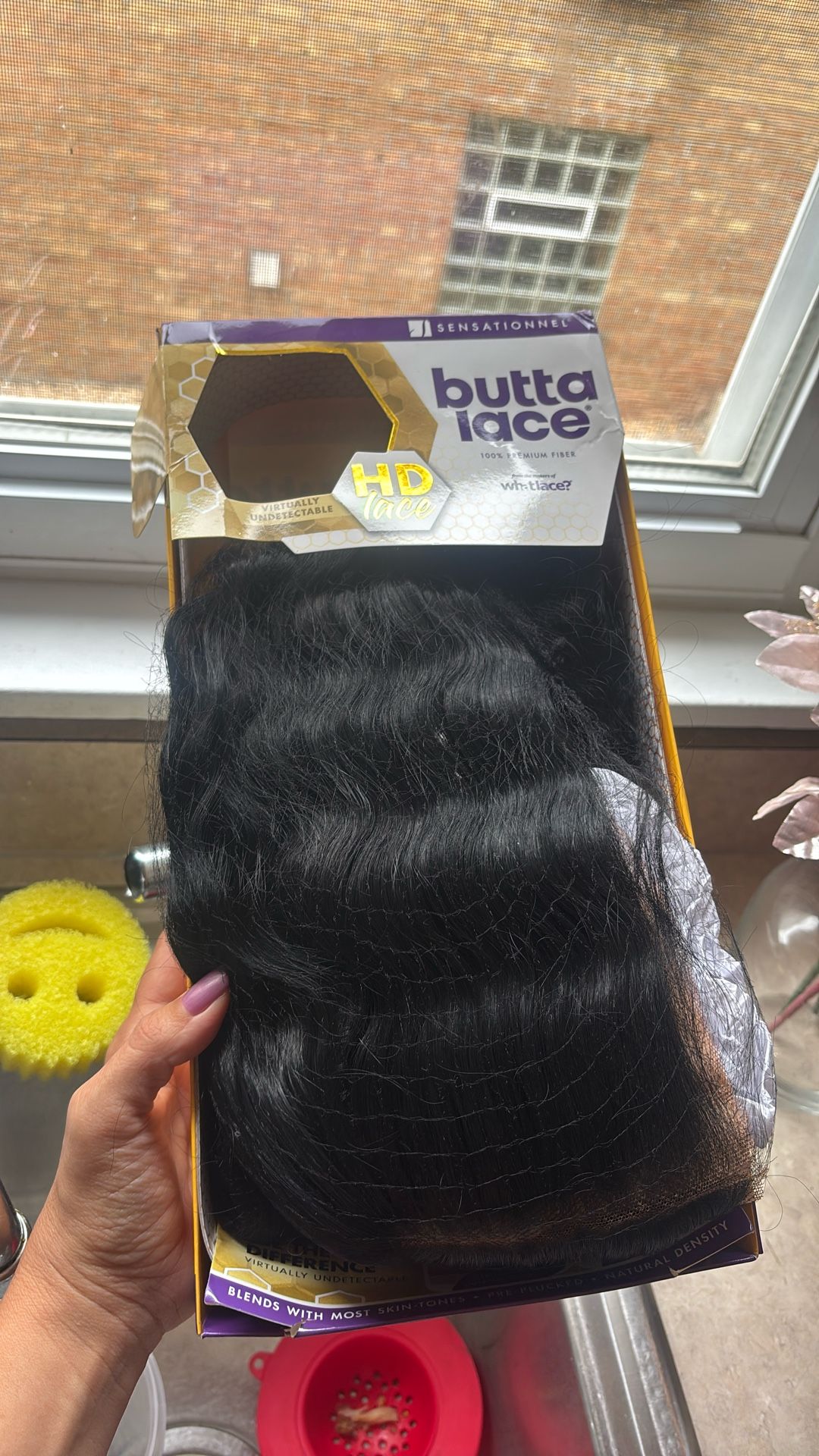 16inch BLACK WIG