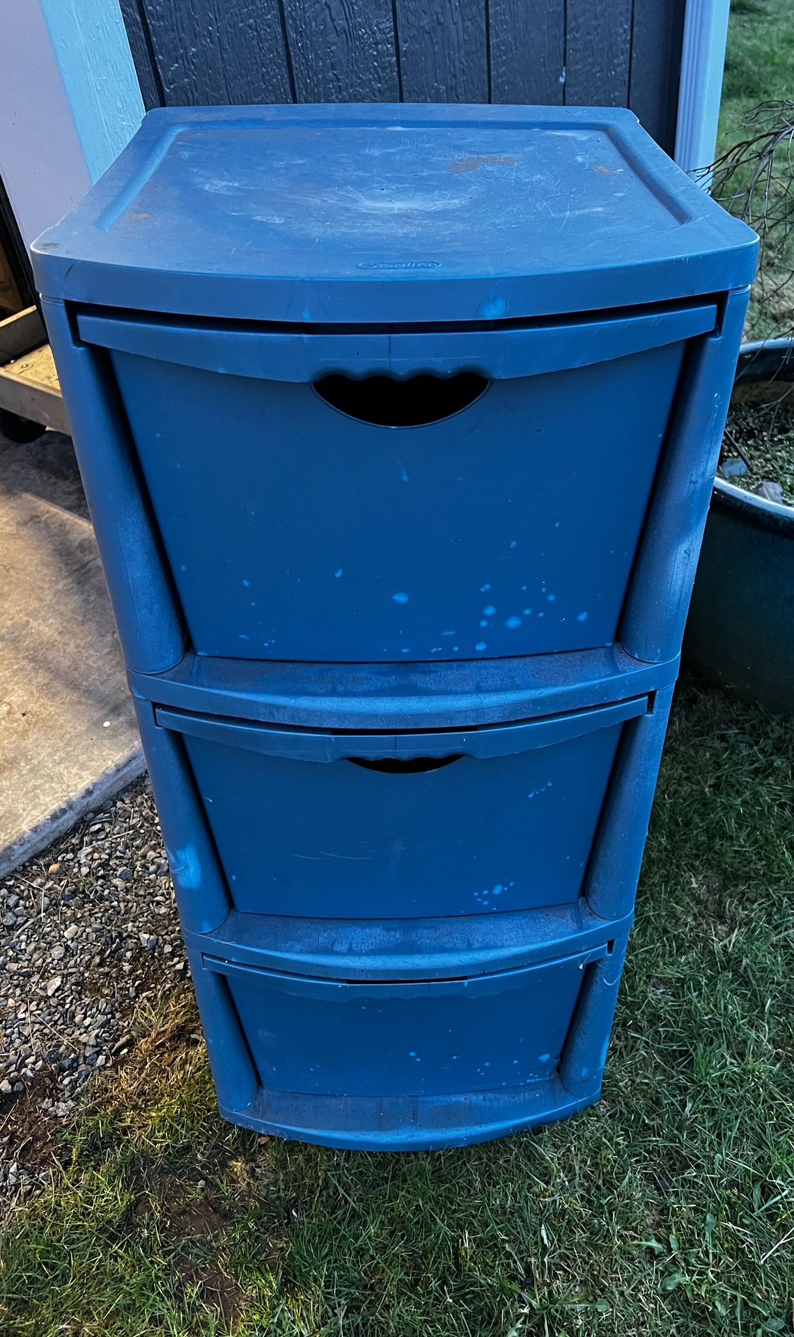 Plastic 3-Drawer Garage Bin