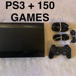 PLAYSTATION 3 MOD With Hard Drive Loaded With 150 PS3 Games And 7500 Retro Classic Games