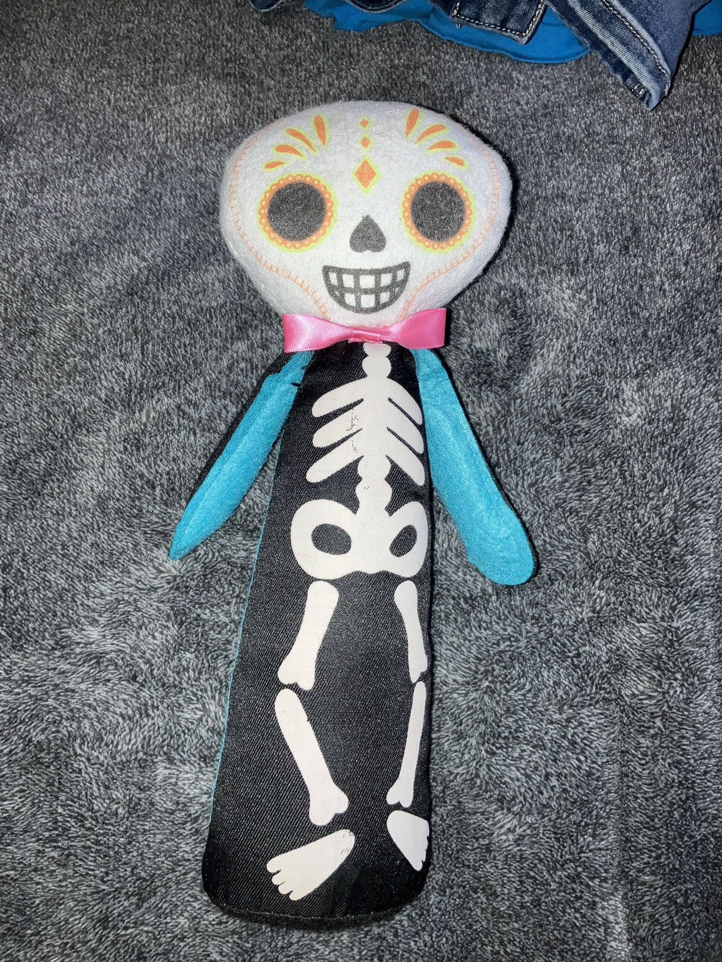 Day of the Dead Sugar Skull Plush Wobble Doll Halloween Cinco De Mayo Preowned