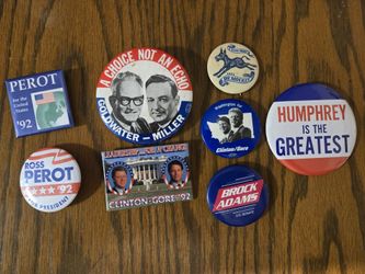 Vintage RARE campaign buttons POLITICAL democrat republican