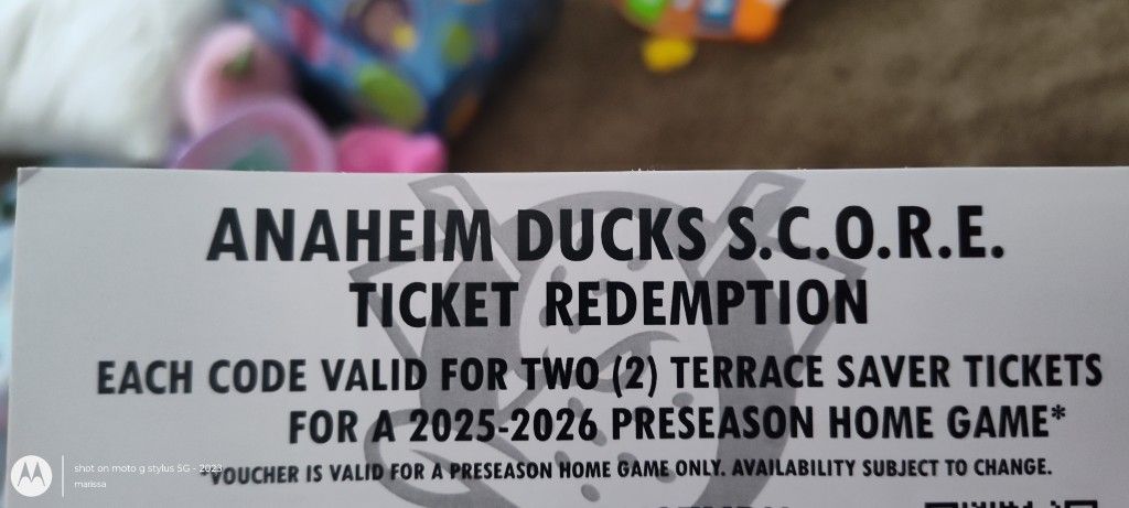 Anaheim Ducks Ticket