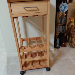 Wood Wine Cart