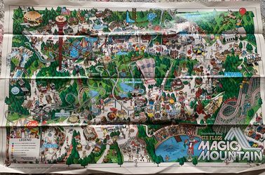 Six Flags Magic Mountain Vintage Park Map Brochure
