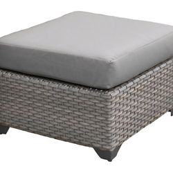 Florence Seating Outdoor Furniture, Grey Ottoman