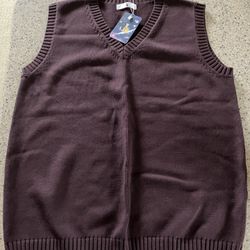 Mens Burgundy Sweater Vest NWT Size Xxl Runs Small