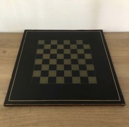 Large Tournament Chess Board 27” – Solid Wood & Leather – Heavy Quality Board