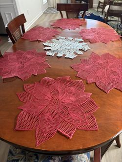 Christmas Poinsettia placemats