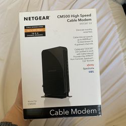 NETGEAR CM500 DOCSIS 3.0 Cable Modem Max Download Speeds of 686mbps