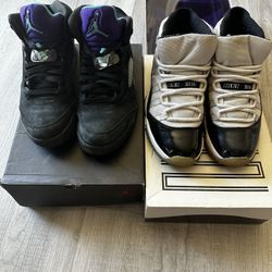 JORDANS 11 Concords & Grape 5’s
