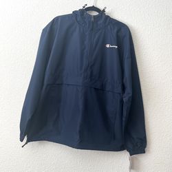 Champion Navy Blue Packable Windbreaker Size L