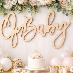 ✨ “Oh Baby” Wooden Sign – Perfect for Baby Showers! ✨