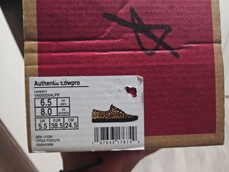 Vans Authentic Lowpro Leopard Sneakers Women's 8