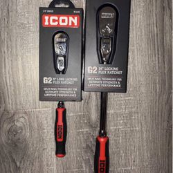 Icon G2 1/4, 3/8 Locking Flex Head Ratchets