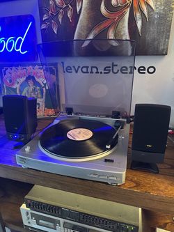Complete Vinyl Setup: AIWA PX-E860 Turntable + Cyber Acoustics Powered Speakers