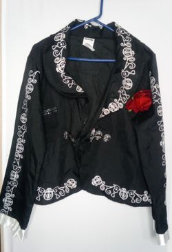 Adult men's day of the death costume jacket