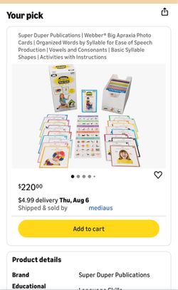 Webber Big Apraxia Photo cards