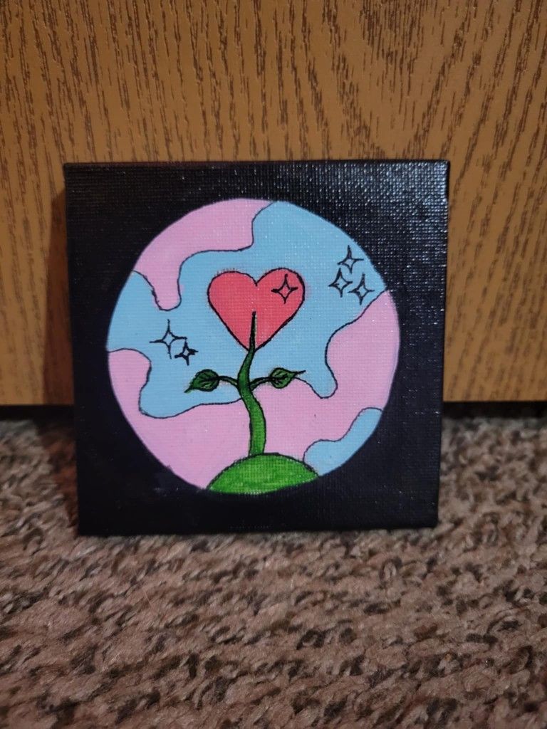 Heart Flower Painting